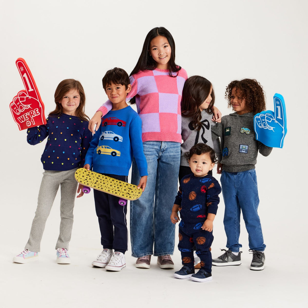 Andy & Evan Kids Polar Bear Appliqué Sweater & Navy Twill Jogger Set Blue, Size 6 Andy & Evan Kids Polar Bear Appliqué Sweater & Navy Twill Jogger Set Blue, Size 6