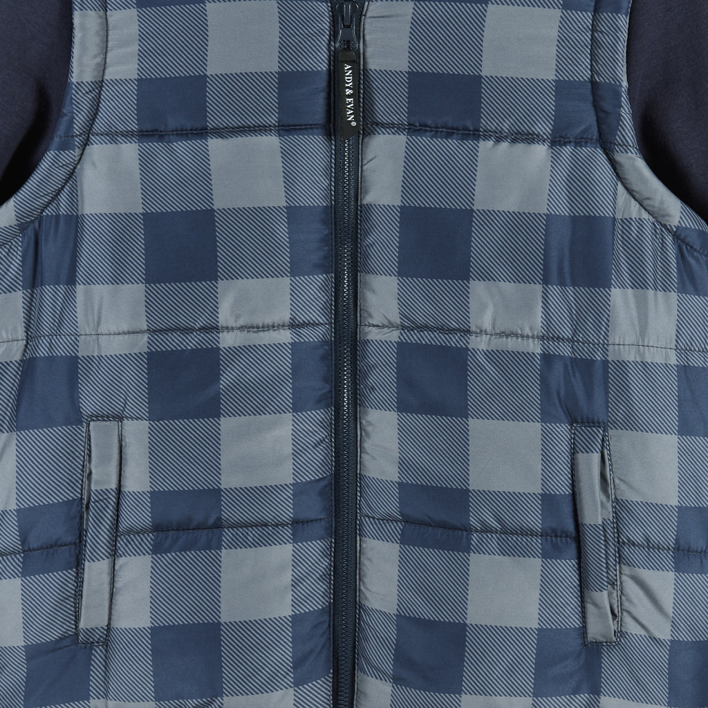 Boys Hoodie Vest Combo Jacket (Size 7 -16 Years) | Navy - Andy & Evan
