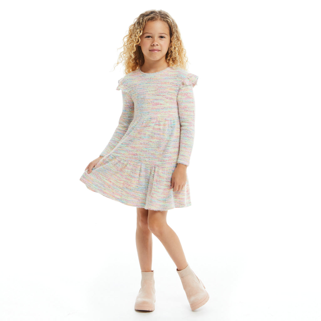 Multicolor Knit Sweater Dress  | Pink - Andy & Evan