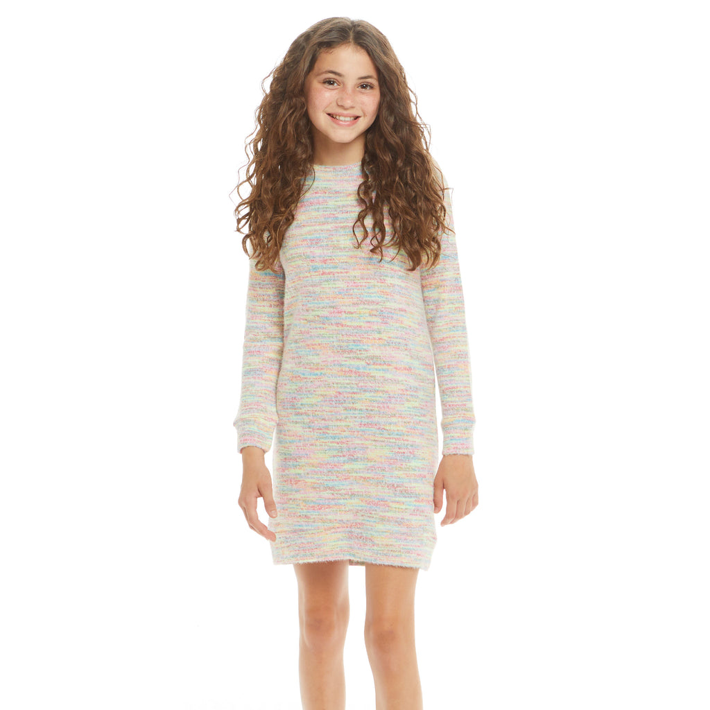 Multicolor Knit Dress (Size 7 - 16 Years) | Pink - Andy & Evan