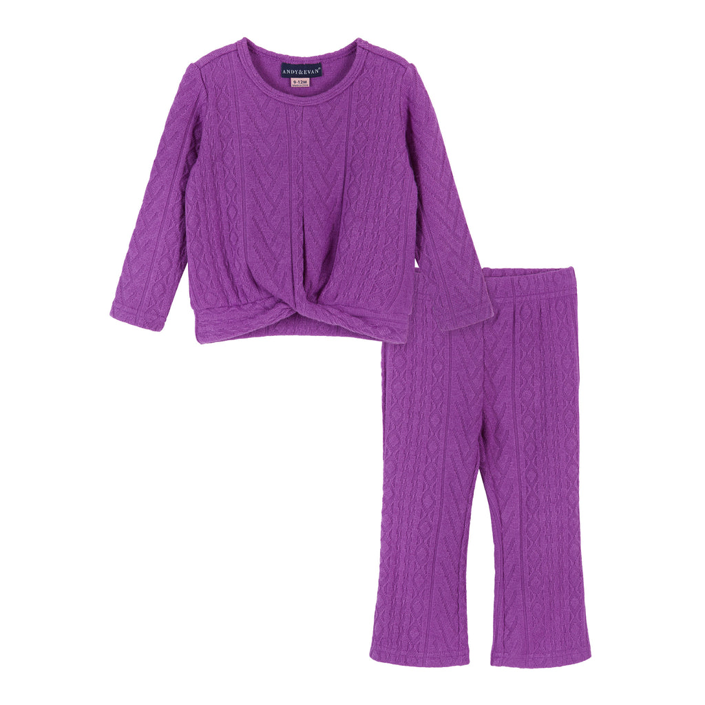 Infant Tie Front Shirt And Leg Set  | Pink - Andy & Evan