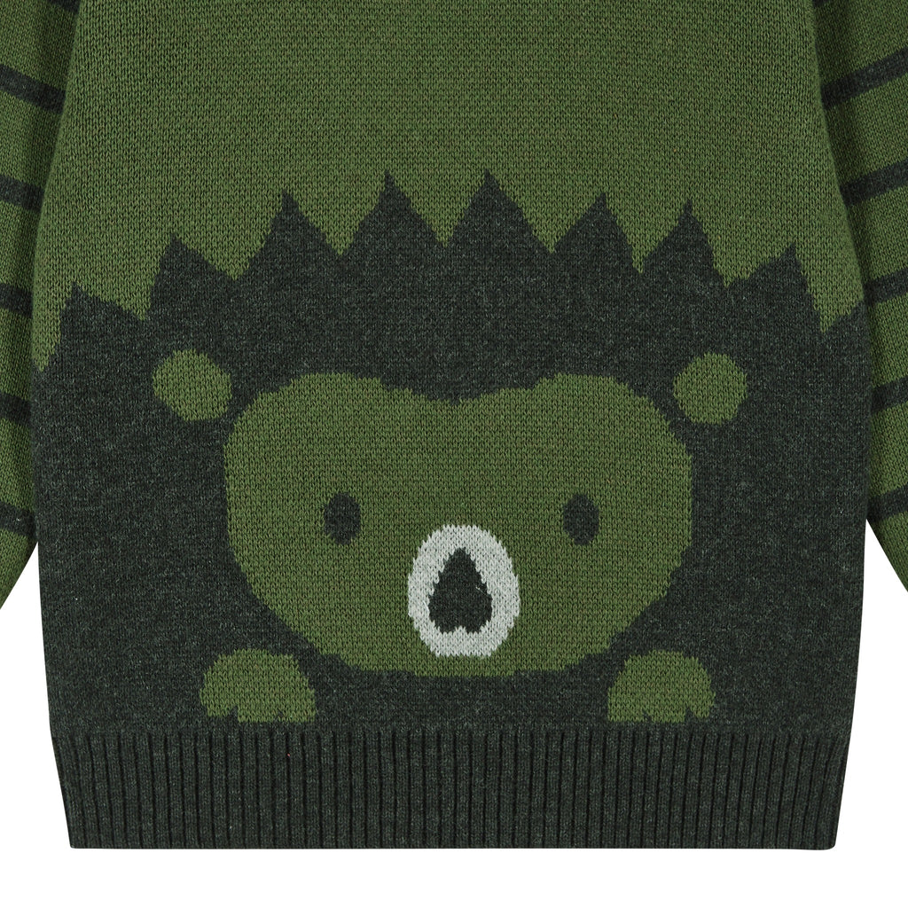 Infant Olive Porcupine Sweater Set  | Green - Andy & Evan