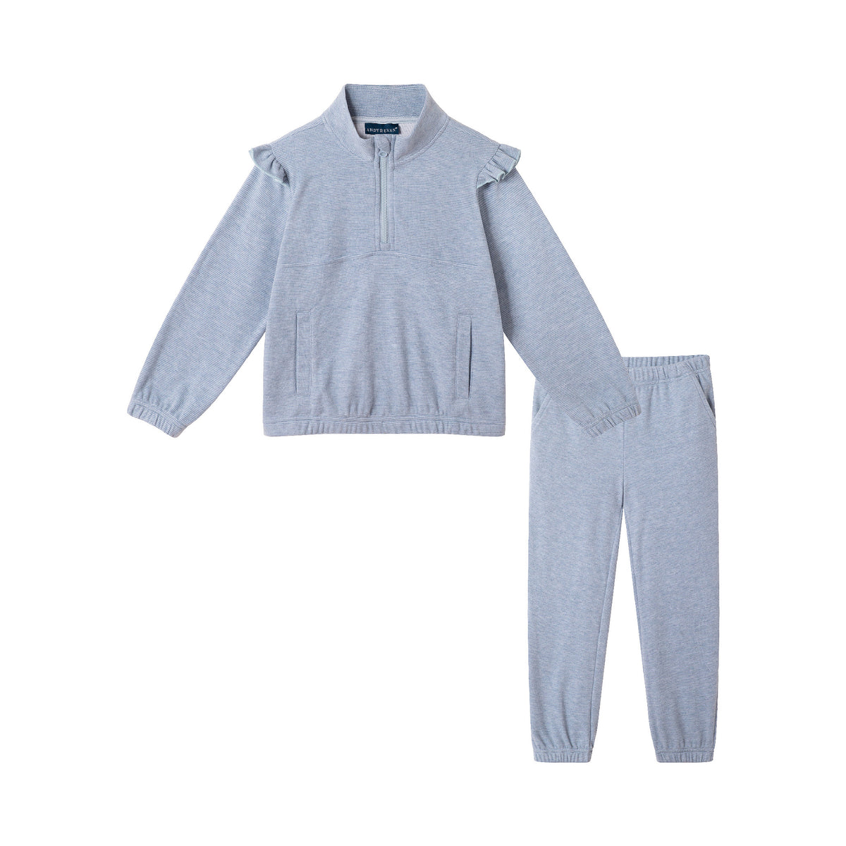 Toddler & Kids (2 - 7) Sweatshirt & Jogger Set – Blue Ruffle
