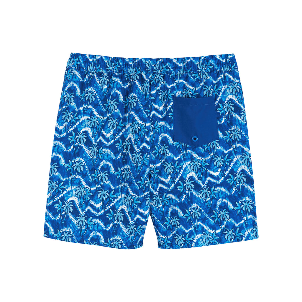 Comfort Stretch Lined Boardshort | Tie Dye Palm Tree (Size 8-16 Years) - Andy & Evan