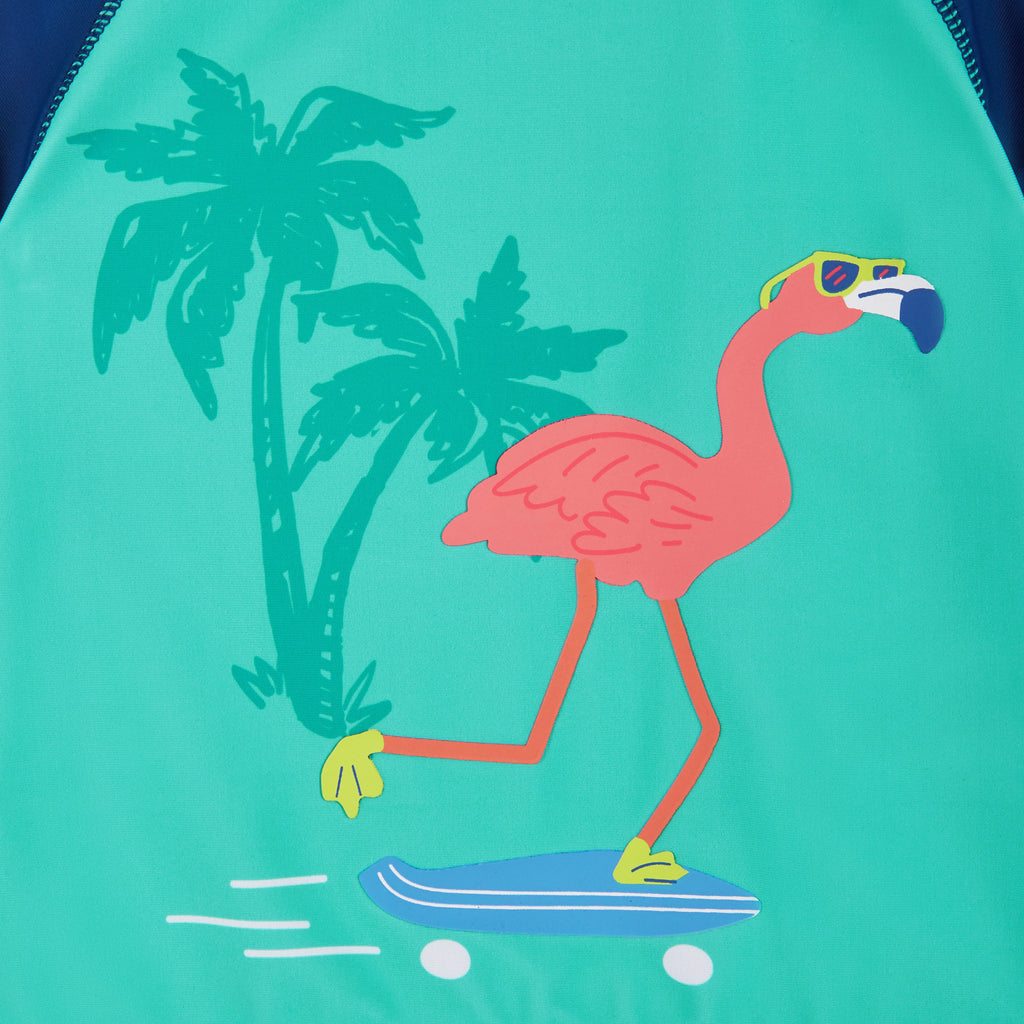 Raglan Rashguard and Boardshort | Surfing & Skating Flamingo - Andy & Evan