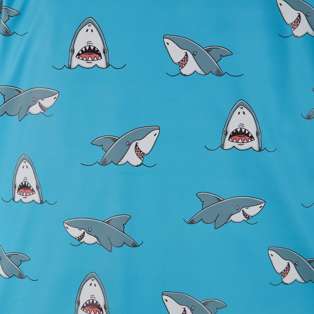 Infant Blue Shark Print Raincoat - Andy & Evan