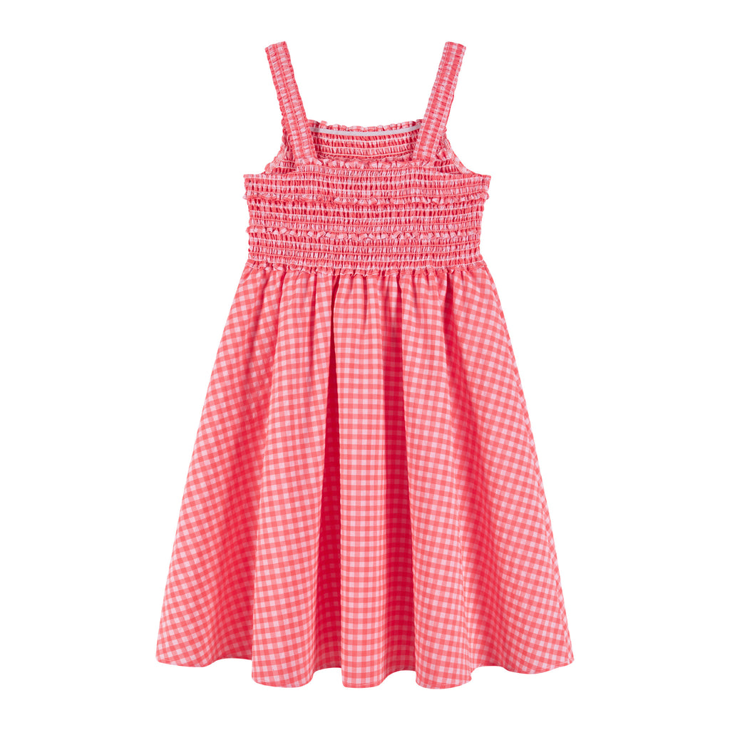 Gingham Dress (Size 7-16Years) | Pink Neon - Andy & Evan