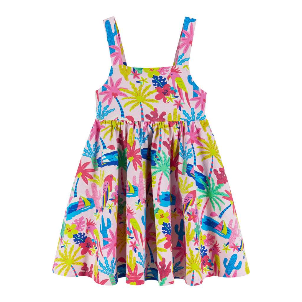 Tropical Print Dress (Size 4-6 Years) - Andy & Evan