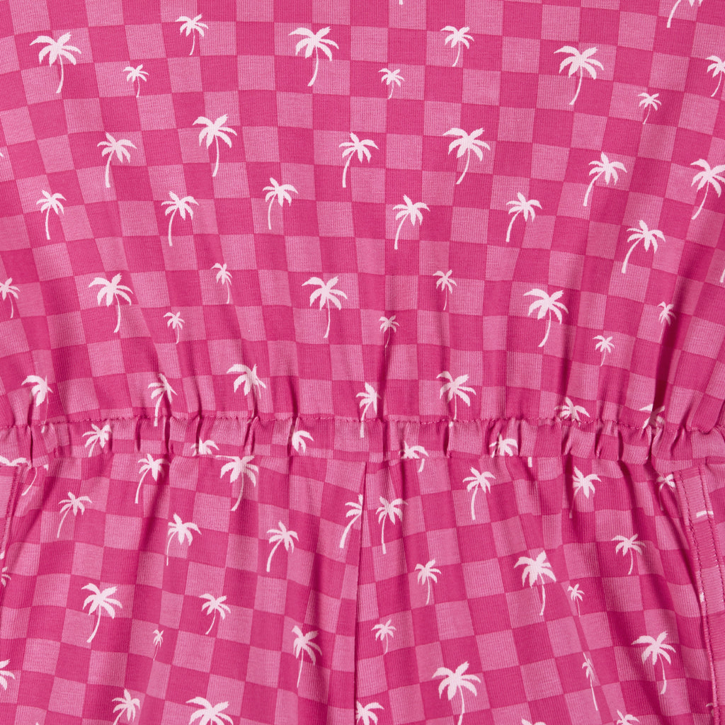 Pink Palm Tree Print Romper - Andy & Evan