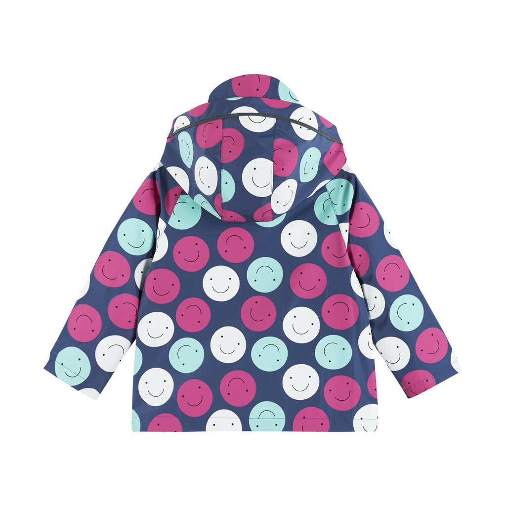 Color Changing Raincoat (Size 5-6X Years) | Smiley Print - Andy & Evan