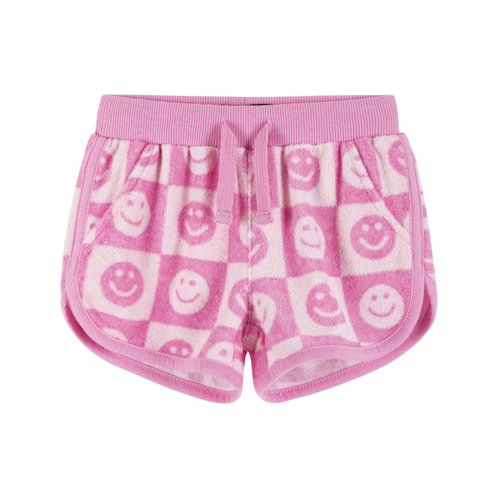 Infant Pink Smiley Terry Sweatshirt & Shorts Set - Andy & Evan
