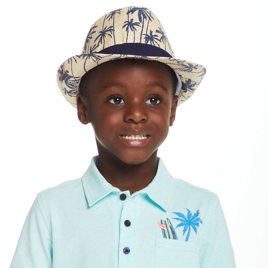 Palm Tree Fedora Hat (Size 2-4 Years) - Andy & Evan