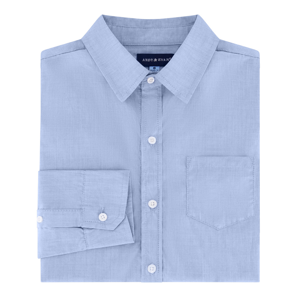 Infant Boy Blue Chambray Button-down Shirtzie® - Andy & Evan