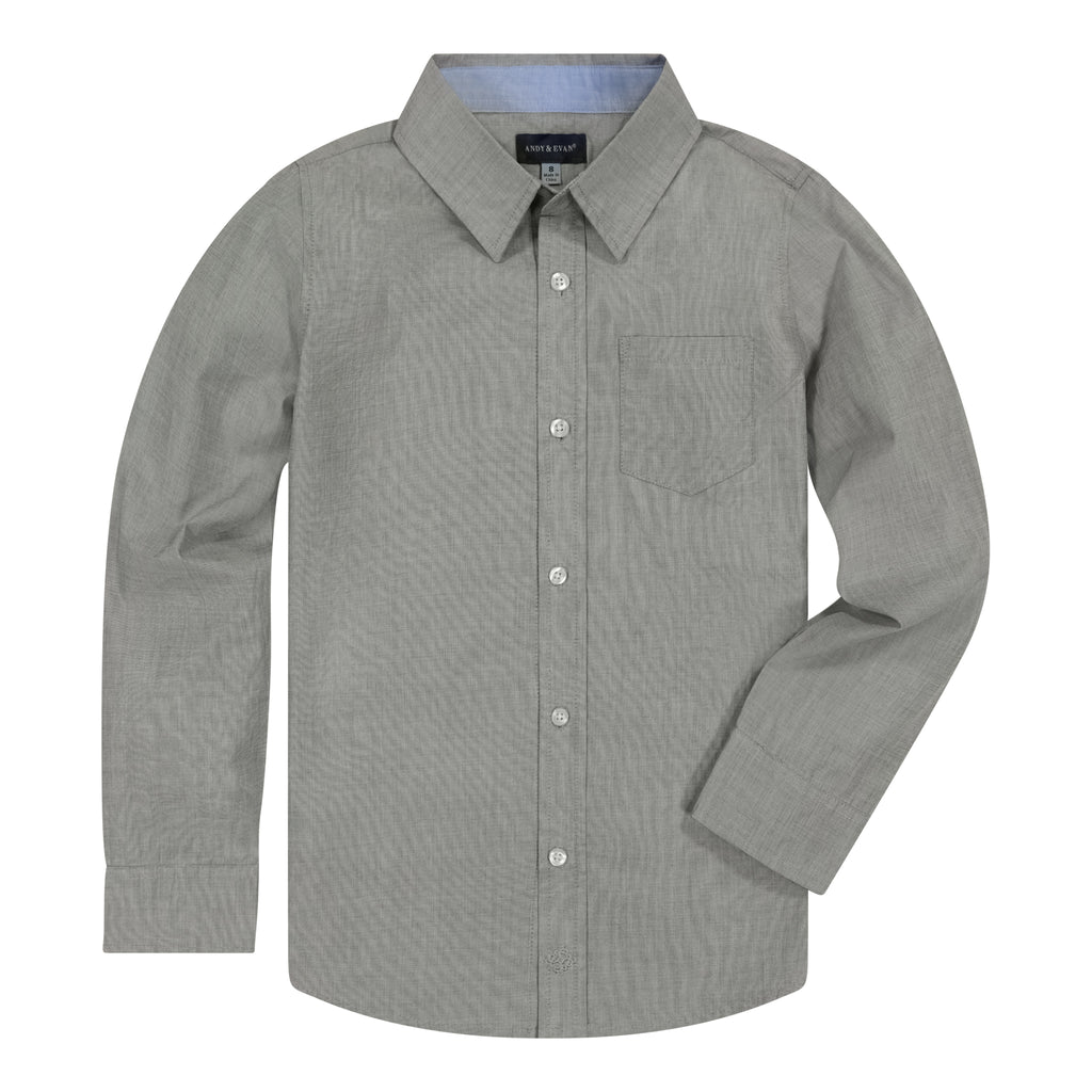 Grey Chambray Button-down - Andy & Evan