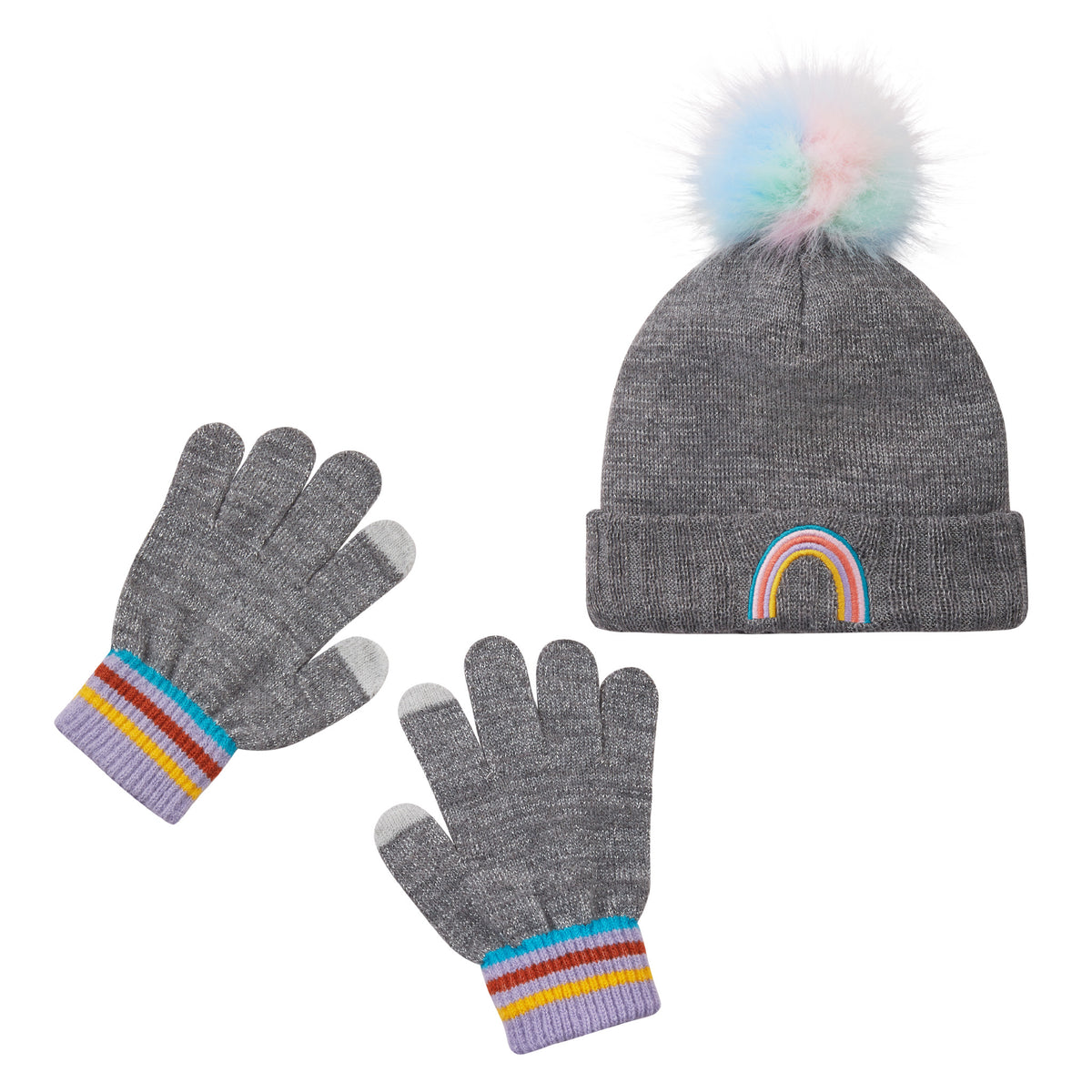 Ann Taylor Women\'s Sequin Shimmer Hat Beanie and Gloves Set - Gossamer Grey sparklediamondhatgray.jpg?v=  main image 2