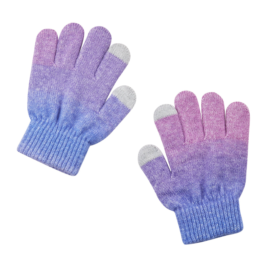 Purple & Pink Ombre Winter Hat & Glove Set - Andy & Evan