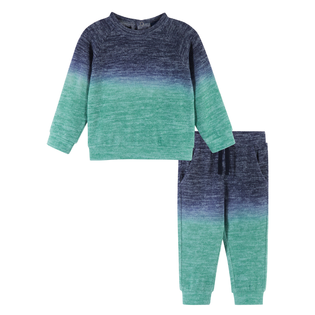 Infant Aqua Ombre Hacci Sweater Set - Andy & Evan