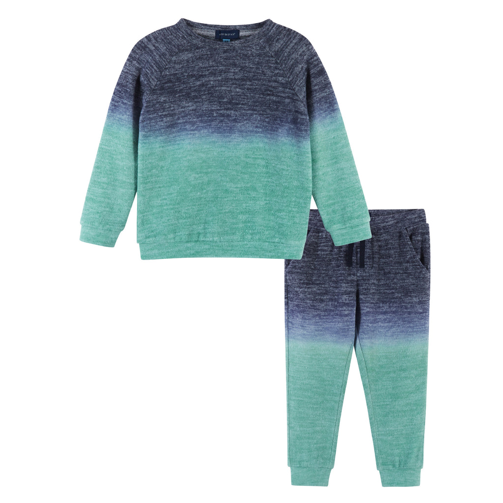 Aqua Ombre Hacci Sweater  Set - Andy & Evan