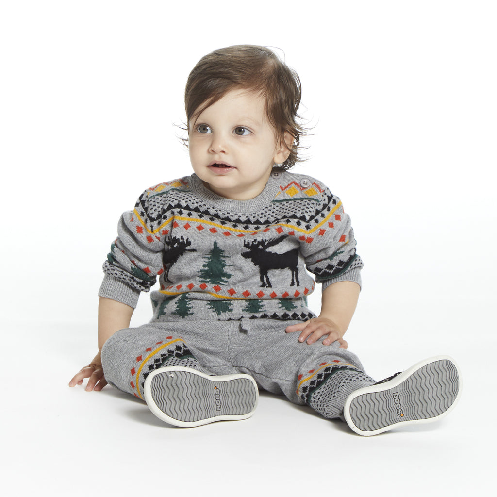 Baby Boy Winter Lodging Moose Sweater Set - Andy & Evan