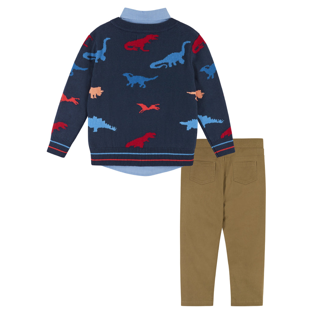 Infant 3-Piece Dino Cardigan Sweater Set - Andy & Evan