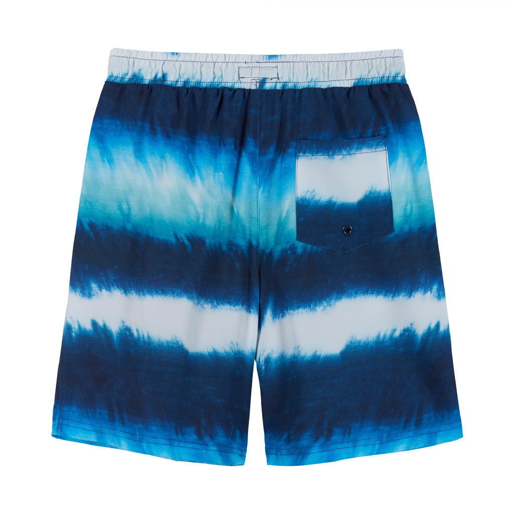 UPF 50+ Boys Comfort Lined Blue Tie Dye Board Short (Size 4-7) | Blue - Andy & Evan