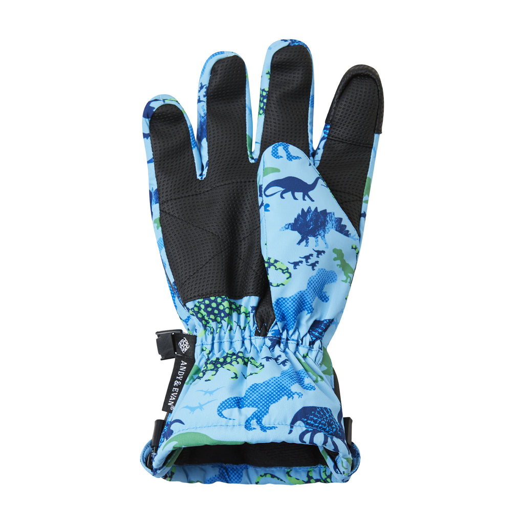 Winter & Ski Glove powered by ZIPGLOVE™ TECHNOLOGY | Blue Dinosaurs - Andy & Evan