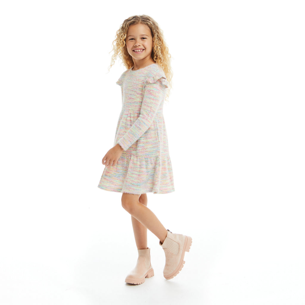 Multicolor Knit Sweater Dress  | Pink - Andy & Evan