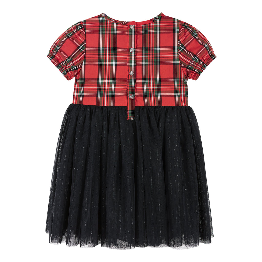 Plaid Tulle Dress  | Red & Green - Andy & Evan