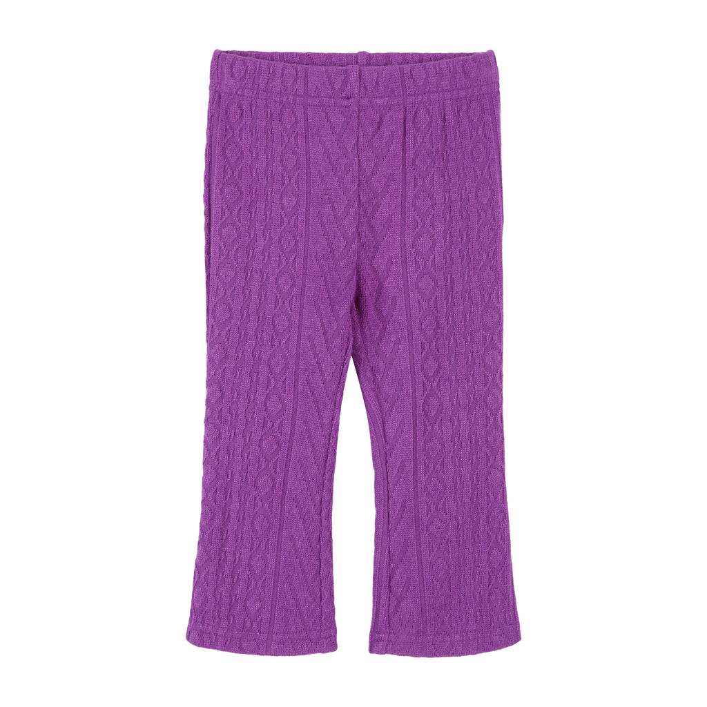 Tie Front Sweater And Leg Set  | Purple - Andy & Evan