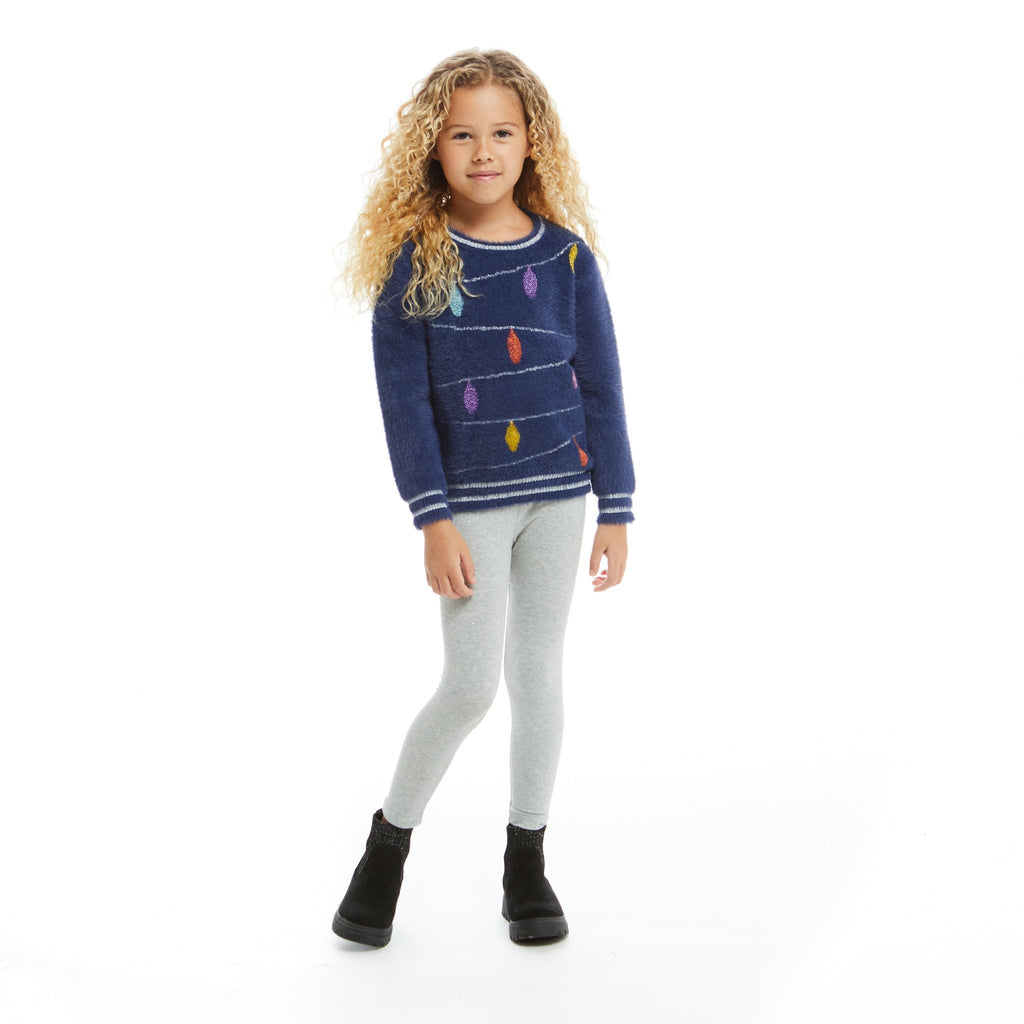 Holiday Lights Sweater | Navy - Andy & Evan