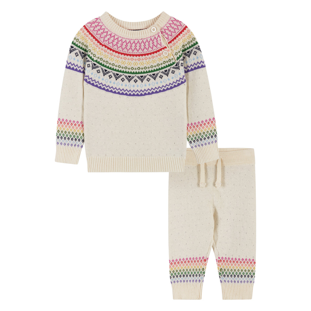 Infant Holiday Sweater & Legging Set | White - Andy & Evan