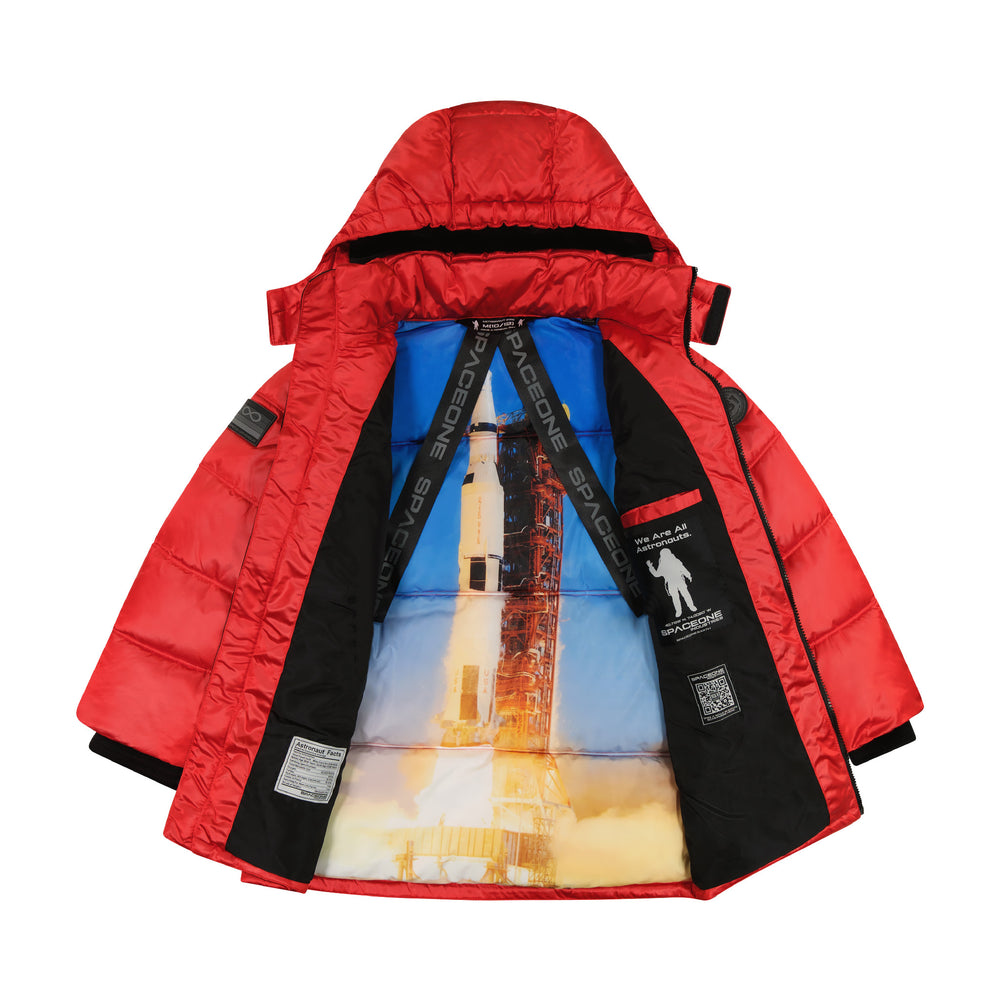 Space One® x Andy & Evan® | Galactic Puffer Jacket | Mars Red - Andy & Evan