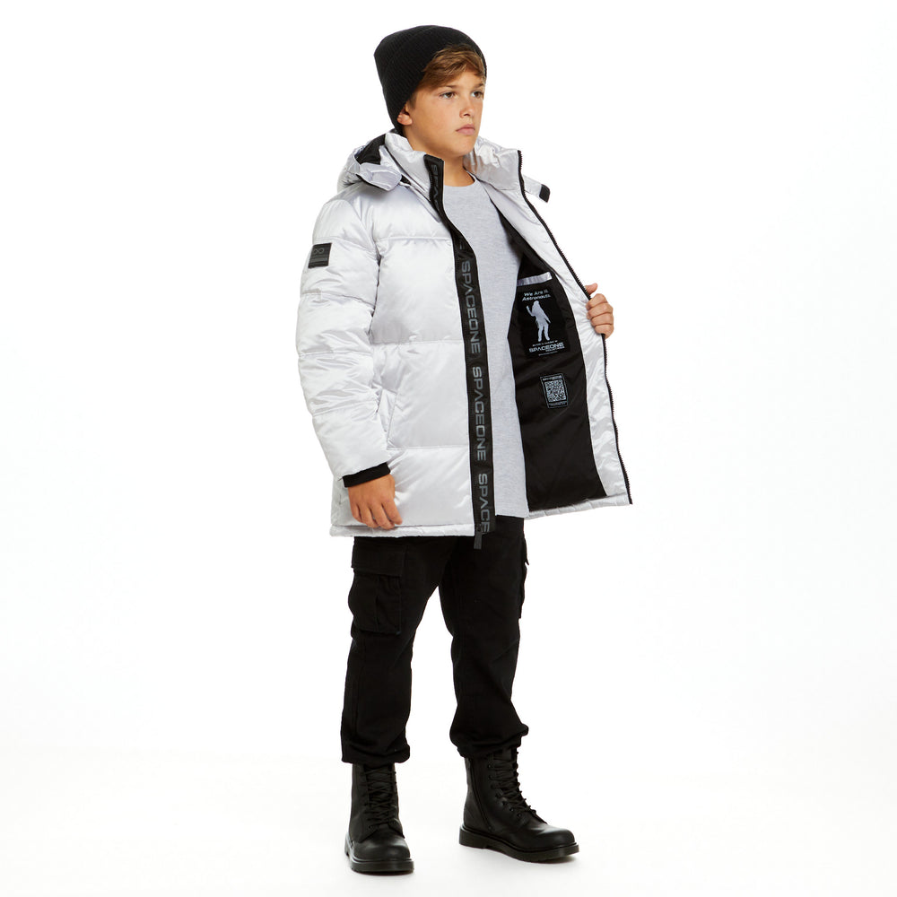 Space One® x Andy & Evan®| Galactic Puffer Jacket | Galaxy White - Andy & Evan
