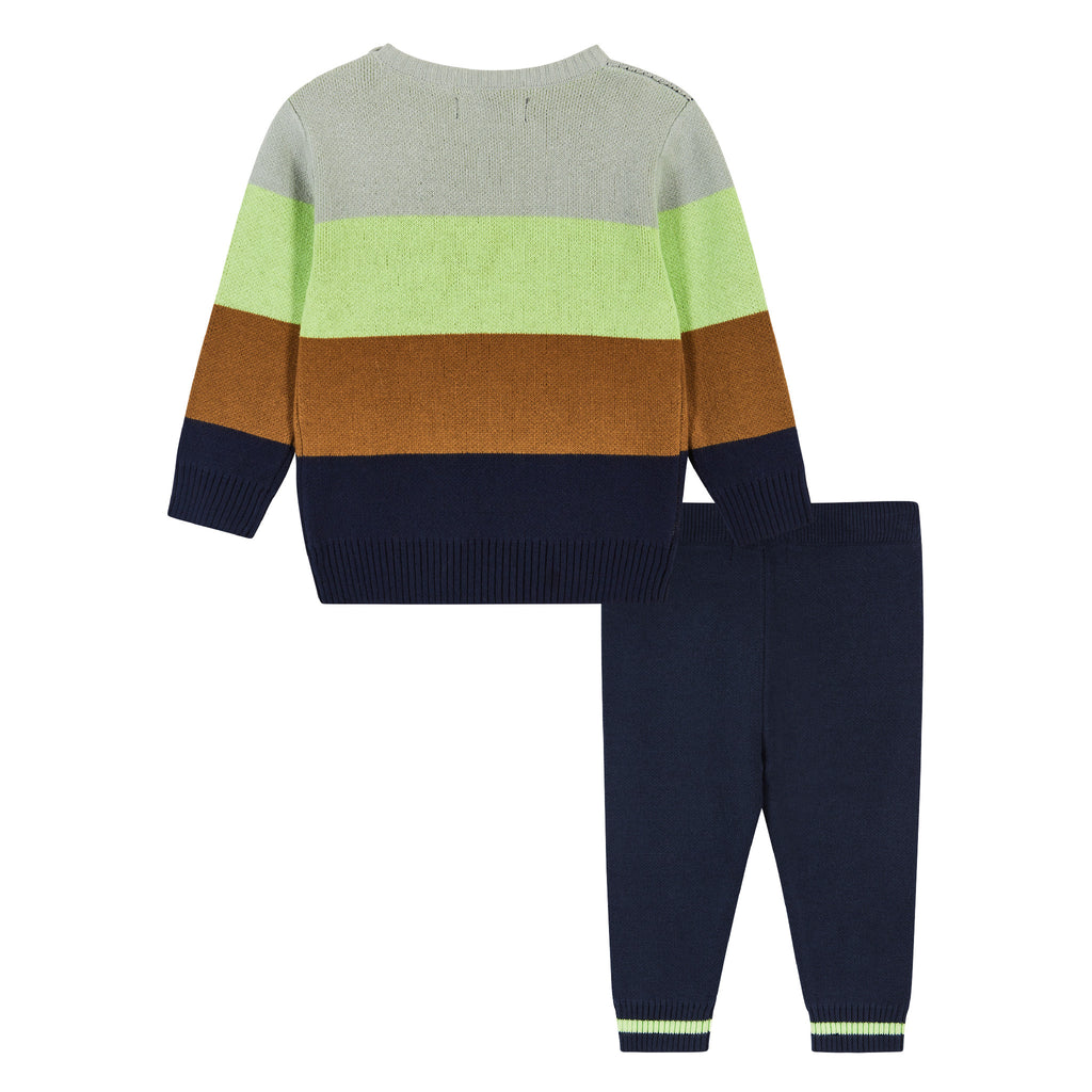 Infant Colorblocked Forest Animals Sweater Set  | Brown - Andy & Evan