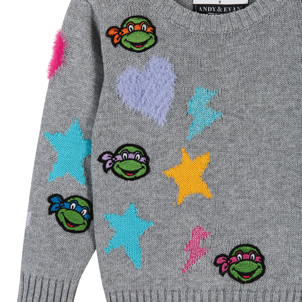 TMNT x Andy & Evan® | Baby Chenille Heart & Star Sweater Set| Grey - Andy & Evan
