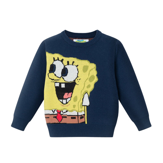 SpongeBob SquarePants™ x Andy & Evan® | Kids (2-7) Oversized Buddies Wrap-around Jacquard Sweater