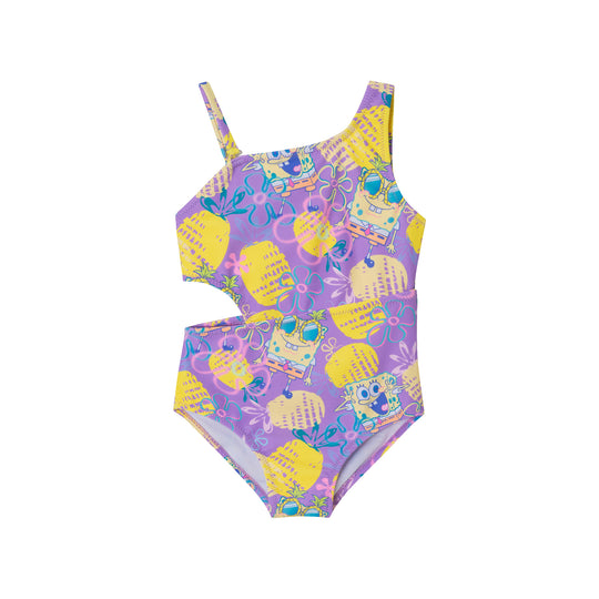 SpongeBob SquarePants™ x Andy & Evan® | Kids (2-7) Pineapple Print One Piece Swimsuit