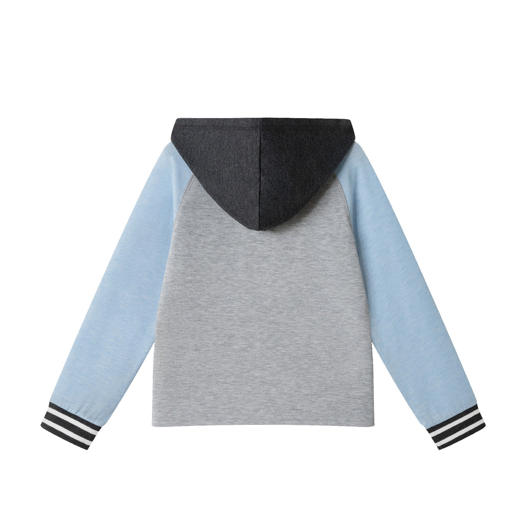 Kids Lightweight Raglan Hoodie Tee | Light Blue - Andy & Evan