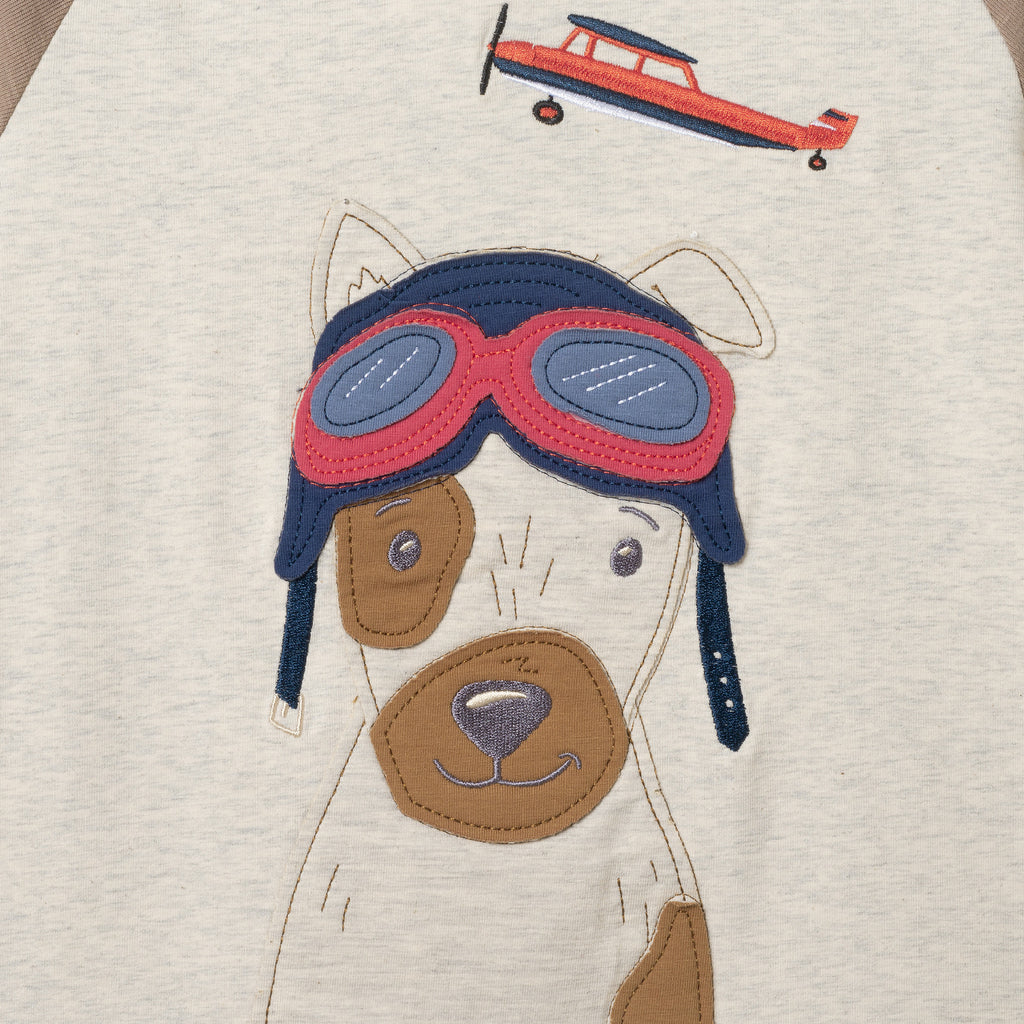 Kids Hooded Long Sleeve Tee | Dog Pilot - Andy & Evan
