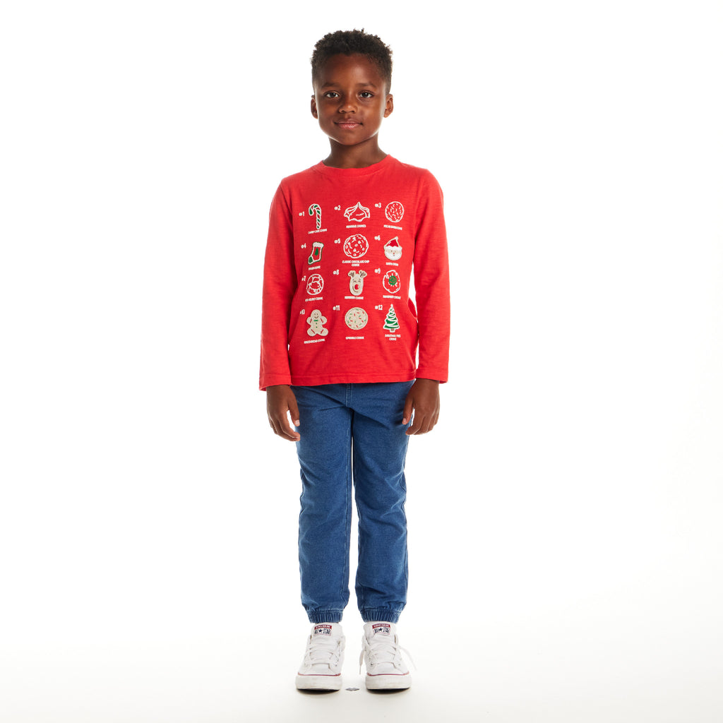 Kids Holiday Graphic Tee | Red Cookies - Andy & Evan