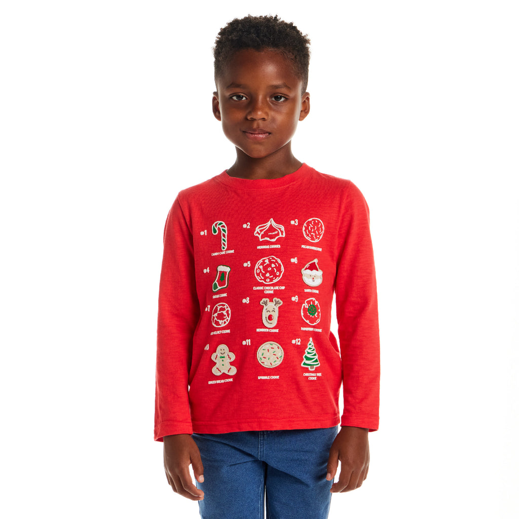Kids Holiday Graphic Tee | Red Cookies - Andy & Evan