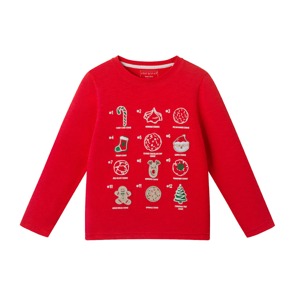Kids Holiday Graphic Tee | Red Cookies - Andy & Evan