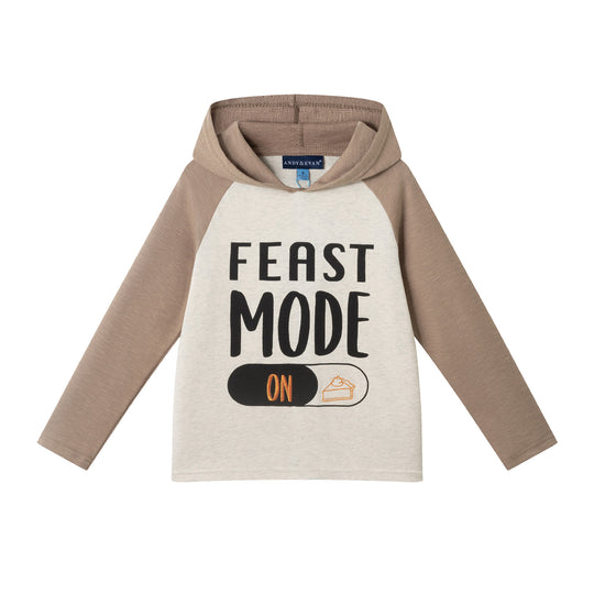 Kids Feast Mode Hooded Tee | Beige Feast