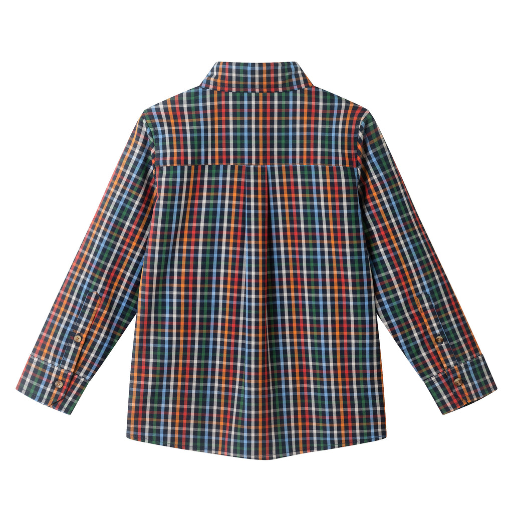 Kids Buttondown Shirt | Navy Plaid - Andy & Evan