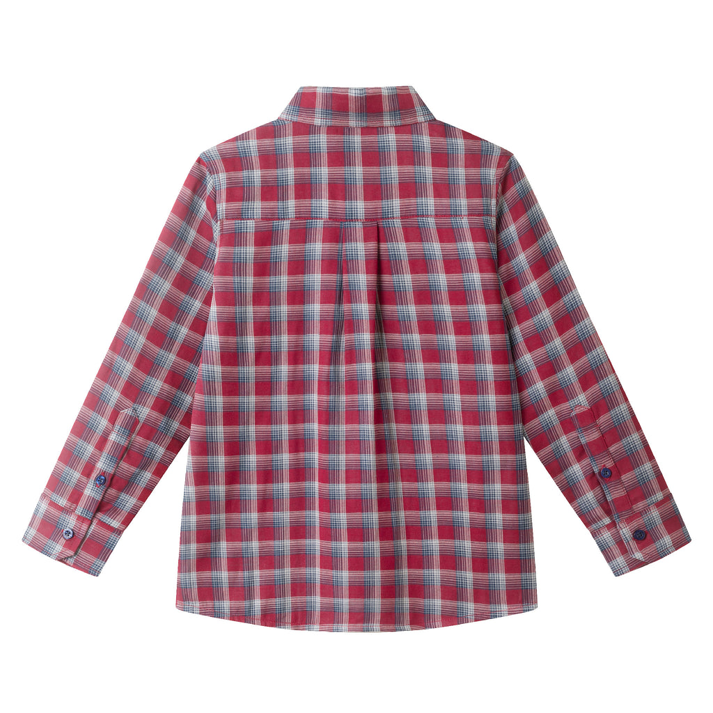 Kids Double-Faced Buttondown | Red Plaid - Andy & Evan