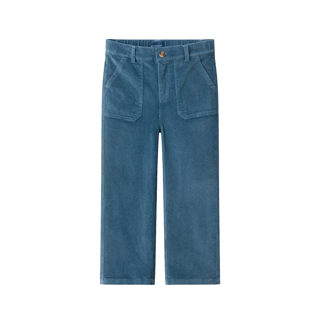 Kids Wide Leg Corduroy Pants | Blue - Andy & Evan