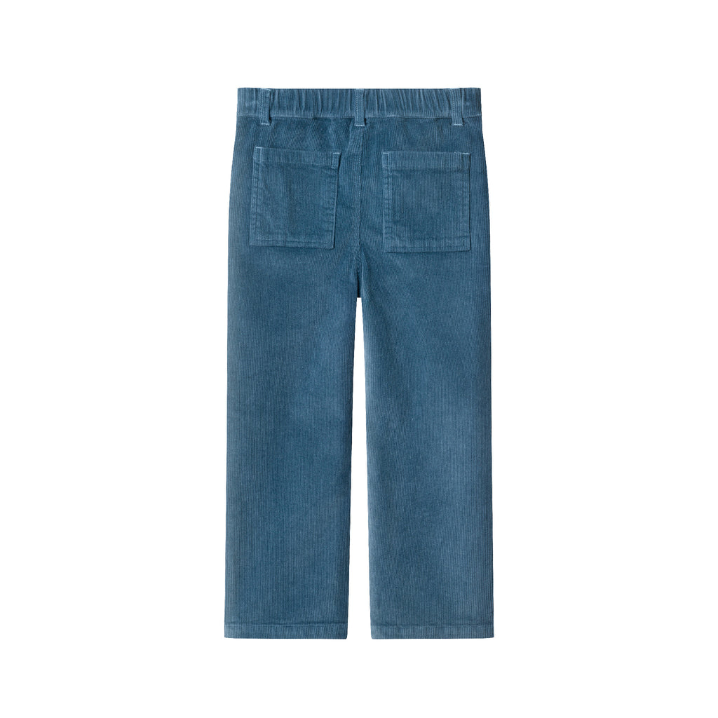 Kids Wide Leg Corduroy Pants | Blue - Andy & Evan