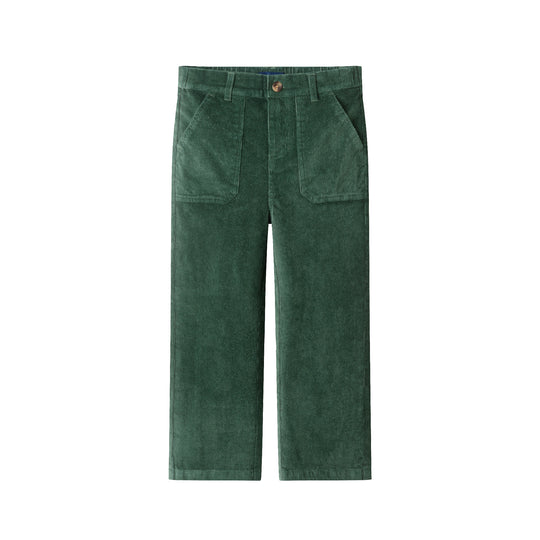 Kids Wide Leg Corduroy Pants | Green
