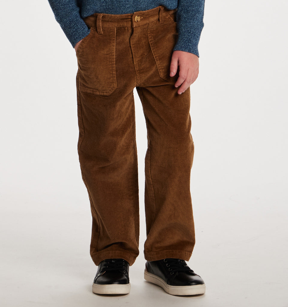 Kids Wide Leg Corduroy Pants | Beige - Andy & Evan