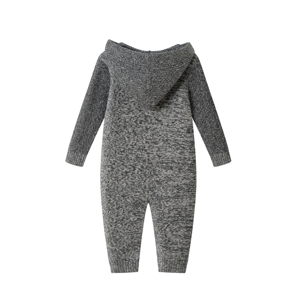 Infant Hooded Toddle Romper | Grey Heather - Andy & Evan